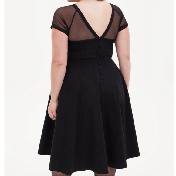 Torrid Midi Mesh Swing Dress in Black - Picture 3 of 9